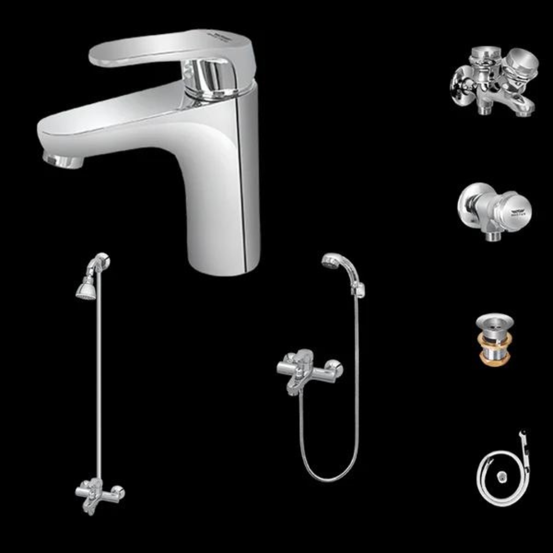 Master Sanitary Susan Plus Lever Set - Silver Series