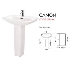 Master Canon Code (BP-18) Basin Pedestal