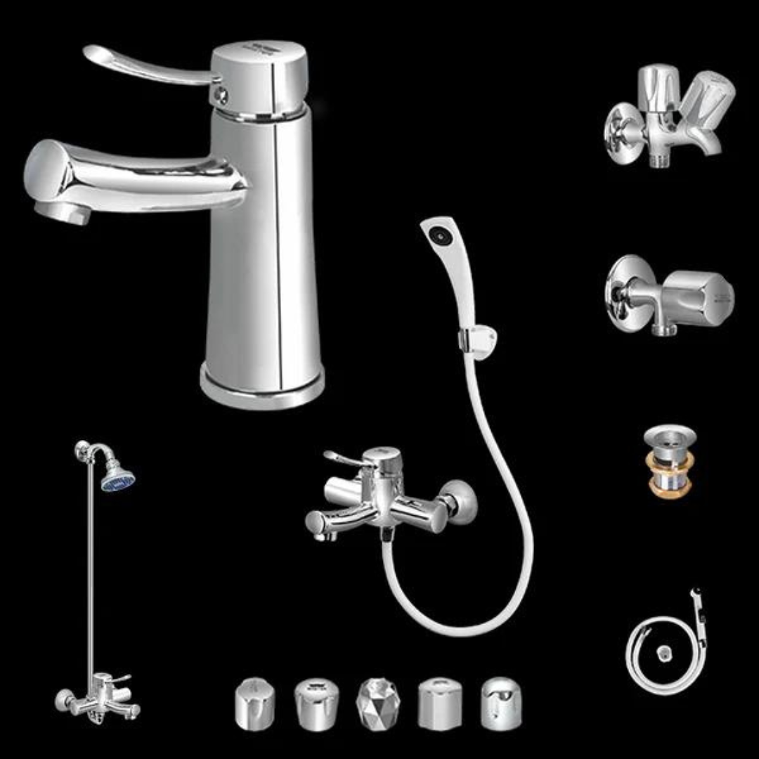 Master Sanitary Crest Lever Set - Silver Series